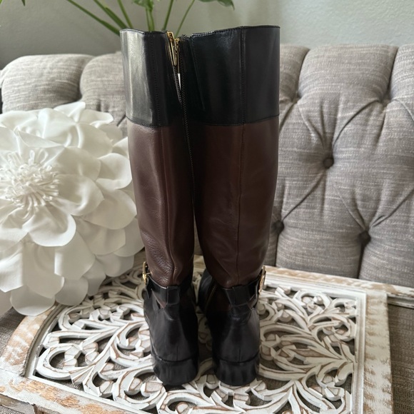 Michael Kors Tall Leather Roding Boots Women’s 9 - Picture 6 of 9